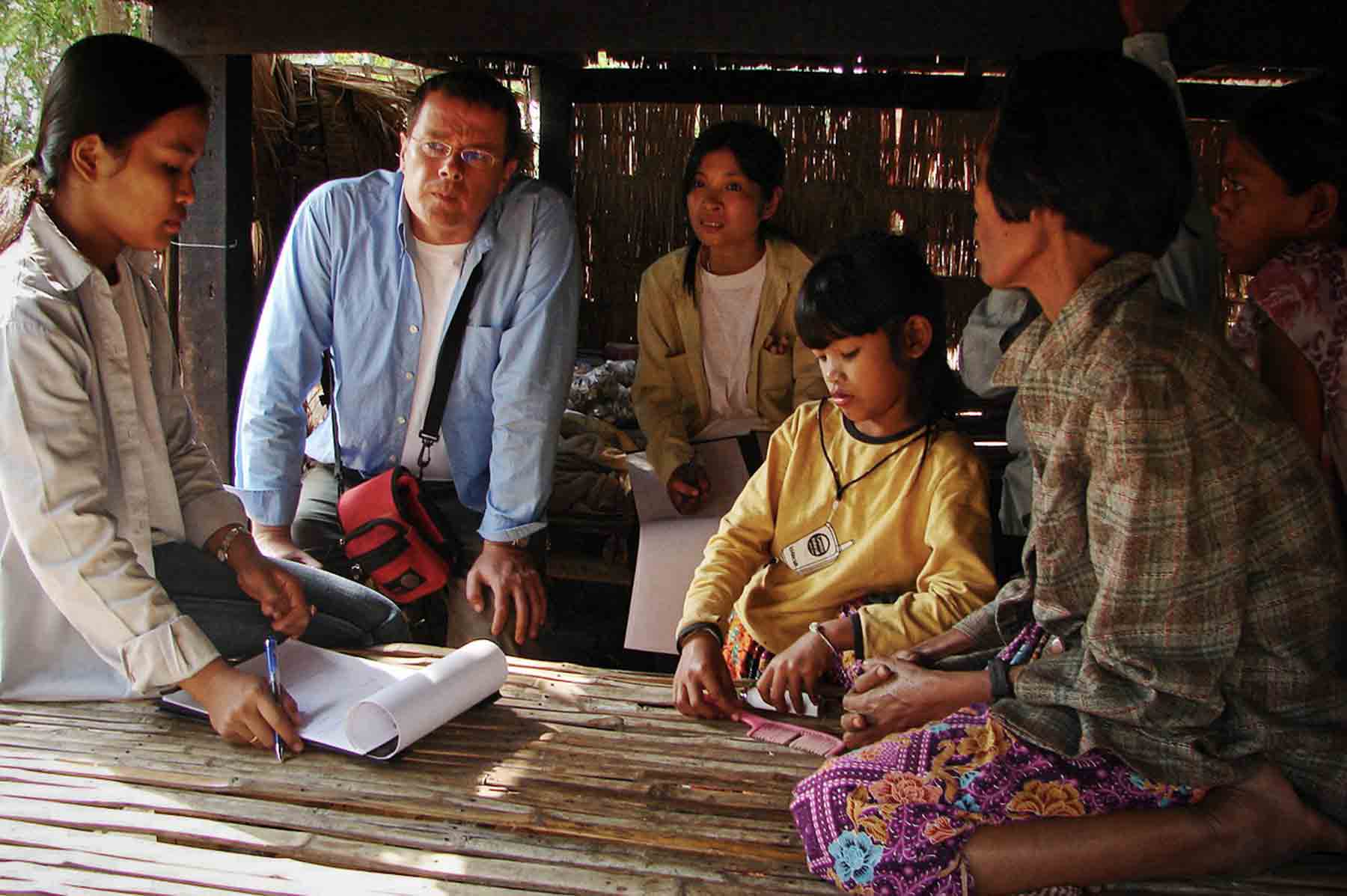 Ort und humanitäre Intervention in einem Dorf in Kambodscha für arme Kinder, die unter Misshandlung, sexuellem Missbrauch leiden oder von ihren Eltern verlassen und den Menschen im Dorf anvertraut wurden.