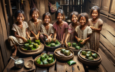 Pchum Ben : Les Enfants du Refuge Préparent des Gâteaux de Riz Traditionnels